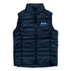 Stencil Navy Puffer Vest Front View